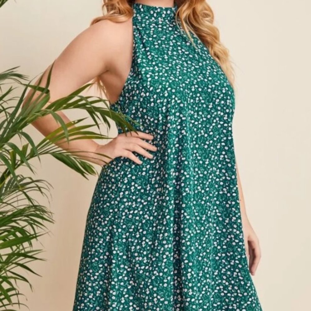 Green Floral Dress